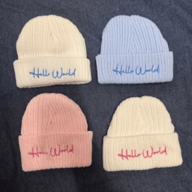 Newborn Beanie - Hello World
