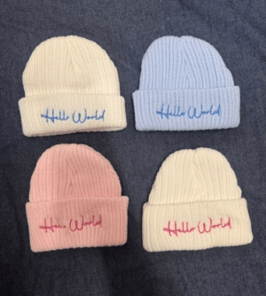 Newborn Beanie - Hello World
