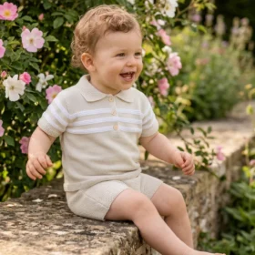 Mateo Shorts Suit Natural/white