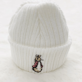 Flopsy Bunny Pink Wool Beanie Hat- New Born (Copy)