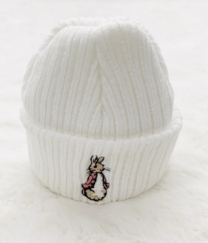 Flopsy Bunny Pink Wool Beanie Hat- New Born (Copy)