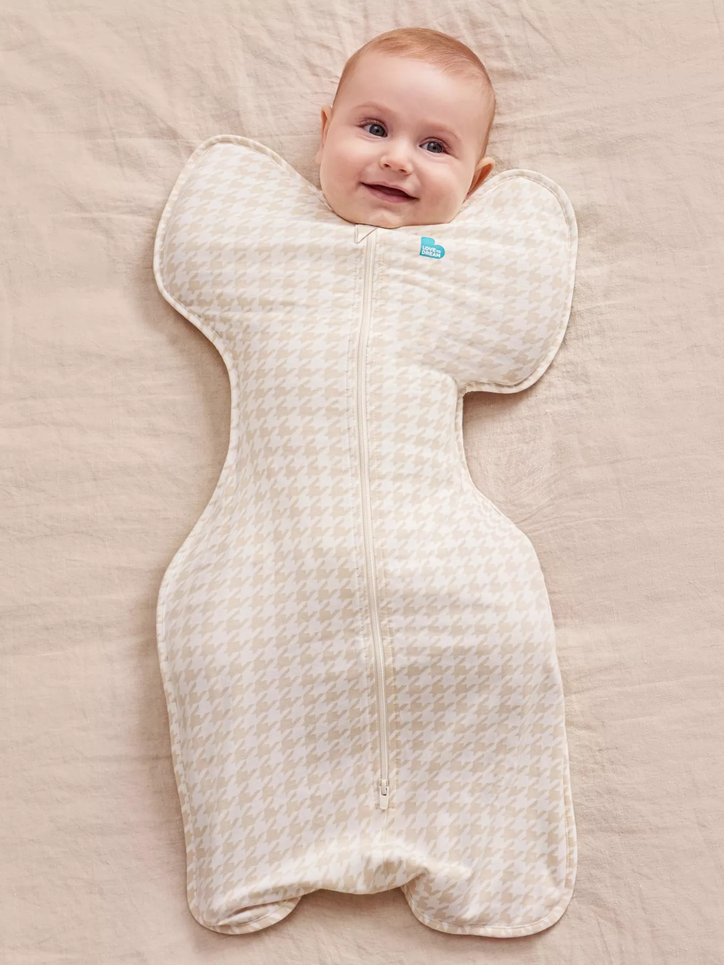 Love To Dream Swaddle Up Baby Houndstooth Print Sleeping Bag, 1.0 Tog Love To Dream Swaddle Up Baby Houndstooth Print Sleeping Bag, 1.0 Tog