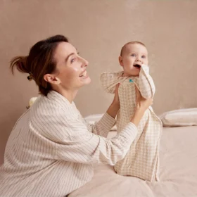 Love To Dream Swaddle Up Baby Houndstooth Print Sleeping Bag, 1.0 Tog