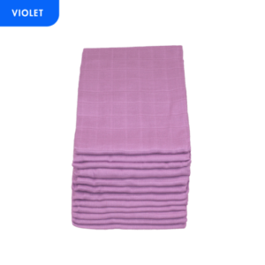 Muslinz 12 Pack Muslin Squares Violet- 70x70cm