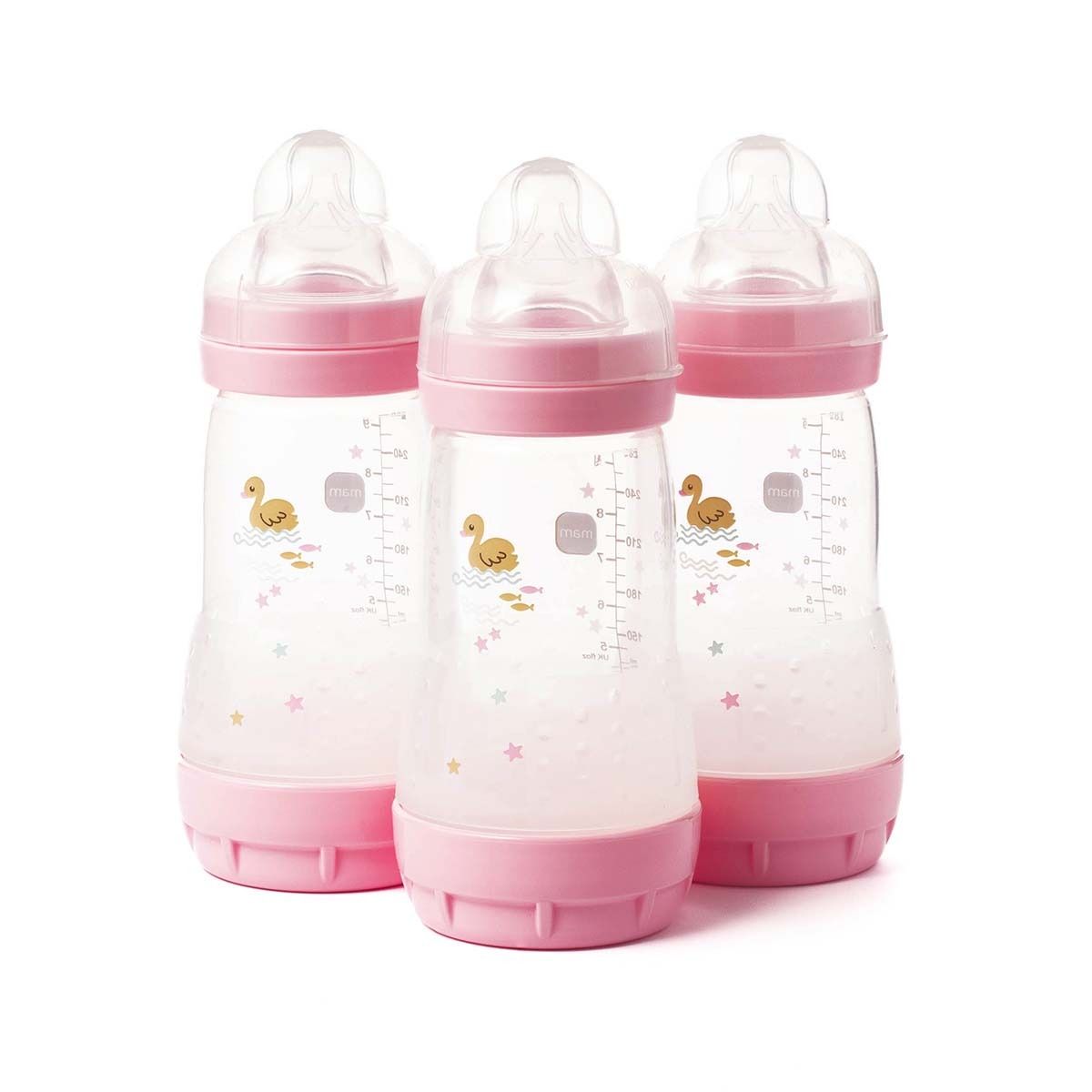 Mam Easy Start Anti-Colic Bottle Pink 260ml 3pk Mam Easy Start Anti-Colic Bottle Pink 260ml 3pk