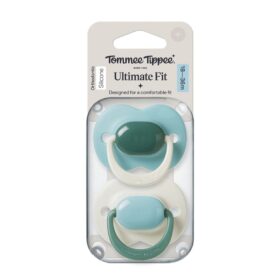 Tommee Tippee Ultimate Fit Orthodontic Silicone 2pk 18-36m – Blue/cream