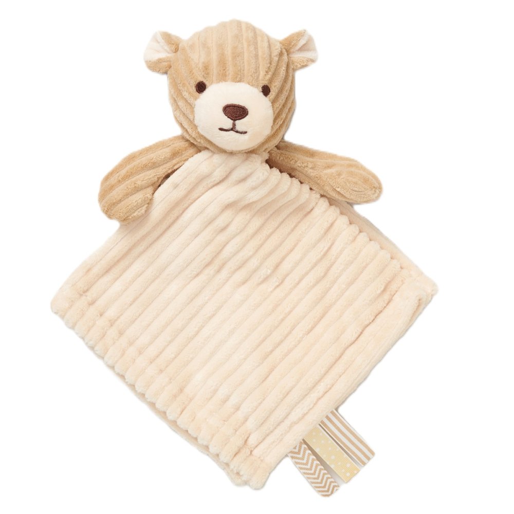 Ribbed Bear Comforter With Taggie Ribbons Ribbed Bear Comforter With Taggie Ribbons