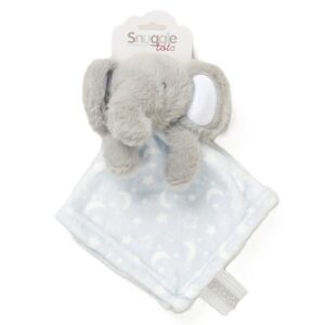 Furry Elephant Comforter With Taggie Ribbons