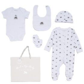 Baby Unisex Elephant 6 Piece Mesh Bag Gift Set (Nb-6 Months)