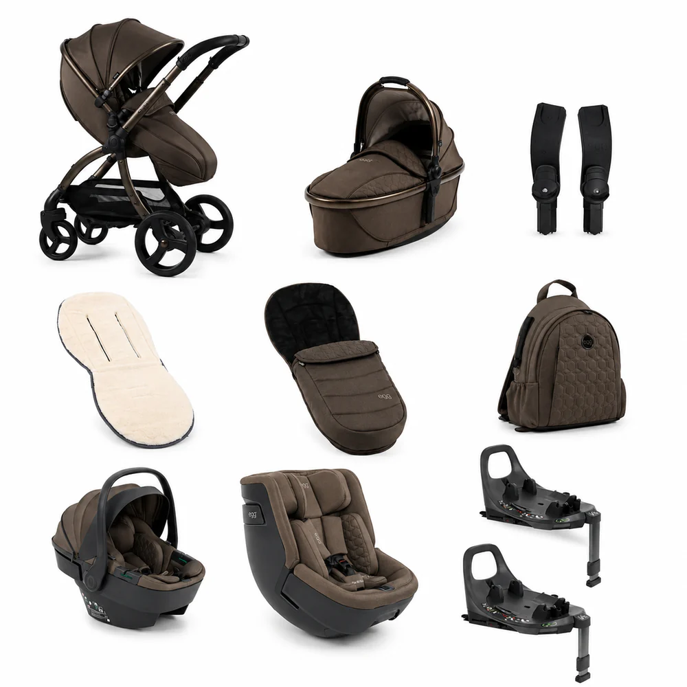 Egg3 Luxury 360 Family Travel System Bundle + Free 2nd Base - Chocolate Velvet Egg3 Luxury 360 Family Travel System Bundle + Free 2nd Base - Chocolate Velvet