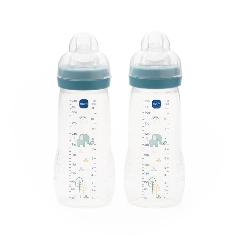 Mam Easy Active Bottle 330ml Blue 2pk Mam Easy Active Bottle 330ml Blue 2pk
