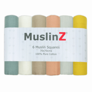 Muslinz 6 Pack Muslin Squares Neutral- 70x70cm