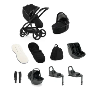 Egg3 Luxury 360 Family Travel System Bundle + Free 2nd Base - Black Panther