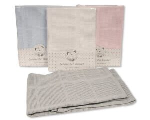 Cotton Cellular Cot Blanket- White