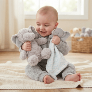 Baby Elephant Plush Toy & Comforter Set
