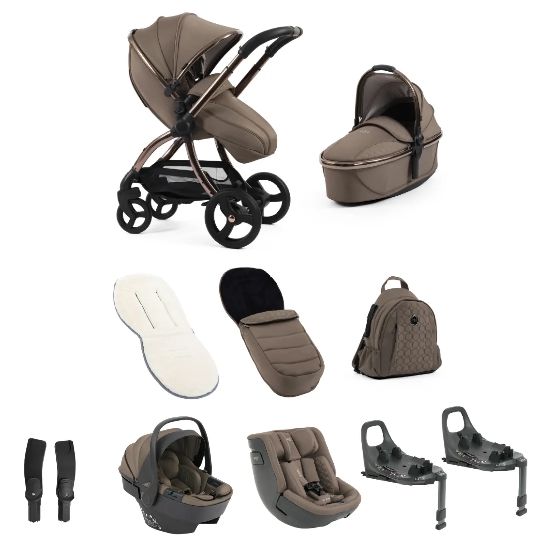 Egg3 Luxury 360 Family Travel System Bundle + Free 2nd Base - Mink Egg3 Luxury 360 Family Travel System Bundle + Free 2nd Base - Mink