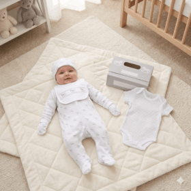 Baby Unisex Rocking Horse 6 Piece Mesh Bag Gift Set
