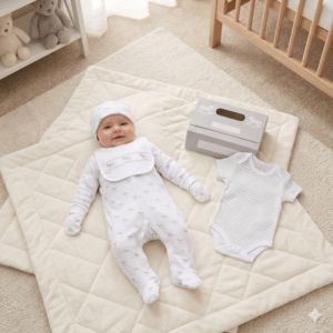 Baby Unisex Rocking Horse 6 Piece Mesh Bag Gift Set
