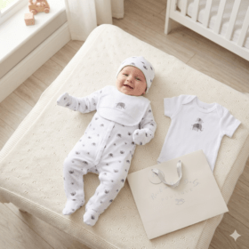 Baby Unisex Elephant 6 Piece Mesh Bag Gift Set (Nb-6 Months)