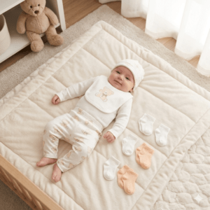 Baby Unisex Bear Ribbed 10 Piece Gift Set