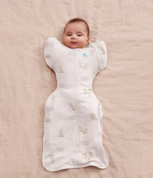 Swaddle Up™ 2-In-1 Transition Bag White Cloud Bunnies