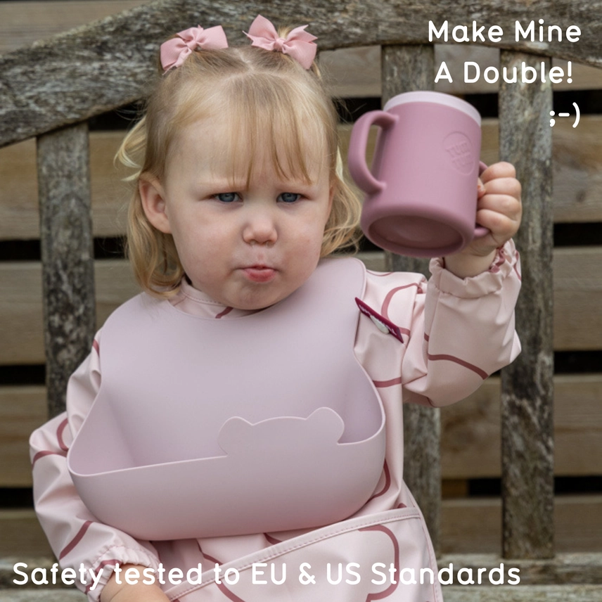 Double Up Bibs Set- Pink Double Up Bibs Set- Pink