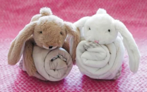 Bunny Baby Plush Soft Toy Soother Comforter Brown 29 X 29cm