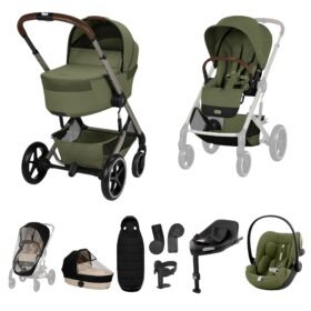 Cybex Balios S Lux + Folding Carrycot Ultimate Travel System Bundle