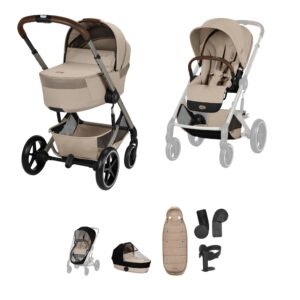 Cybex Balios + Fold Cot Accessory Bundle - Almond Beige