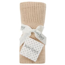Coffee Cellular Shawl/ Blanket
