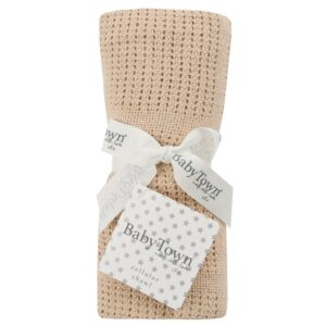 Coffee Cellular Shawl/ Blanket
