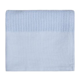Baby Luxury Heavy Knit Cellular Panel Blanket-Sky