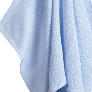 Baby Luxury Heavy Knit Cellular Panel Blanket-Sky