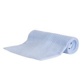 Baby Luxury Heavy Knit Cellular Panel Blanket-Sky
