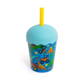 Dino Monster Truck Toddler Smoothie Cup & Straw 200ml