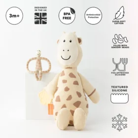 Sensory Teething Teddy Set – Giraffe