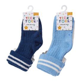 Baby Boys 2 Pk Cosy Socks With Grippers