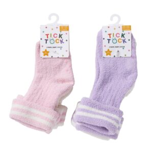 Baby Girls 2 Pack Fine Cosy Socks With Grippers