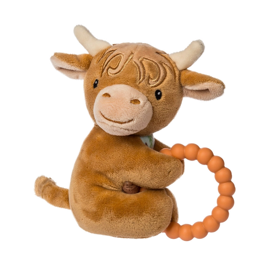 Mary Meyer Highland Cow Taggies Baby Rattle Mary Meyer Highland Cow Taggies Baby Rattle