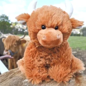 Scottish Highland Cow Plush Brown Plush Soft Toy – 20cm