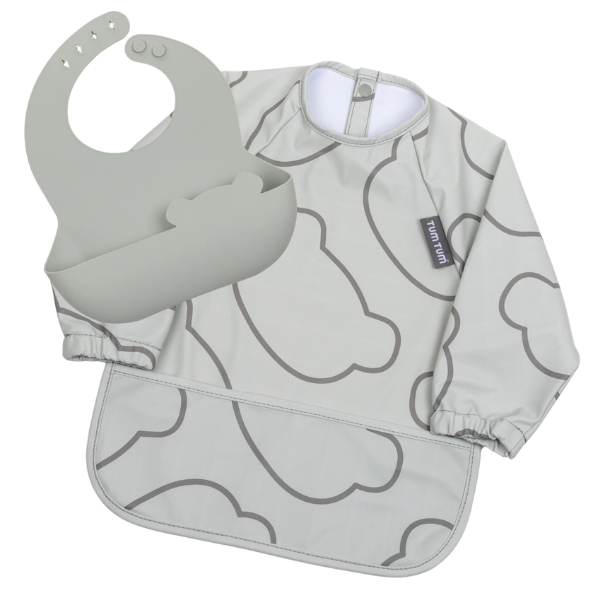 Double Up Bibs Set- Grey Double Up Bibs Set- Grey