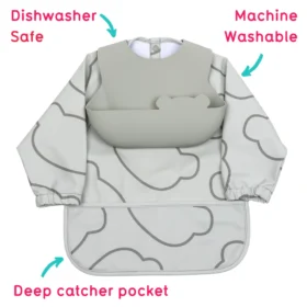 Double Up Bibs Set- Grey