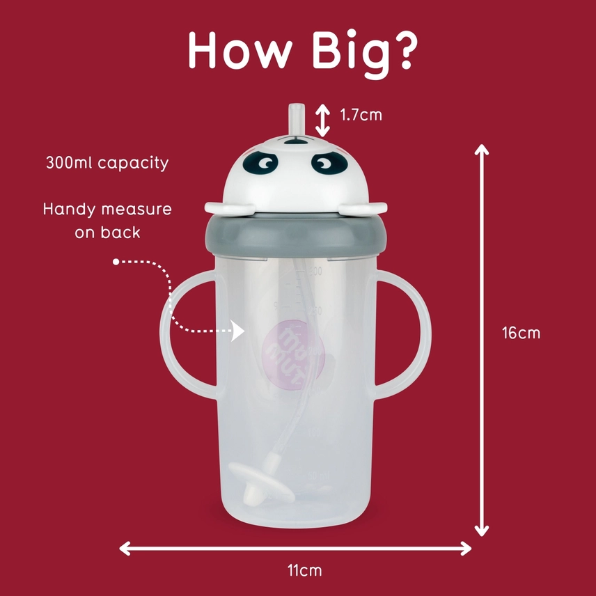 Tall Tippy Up Sippy Cup Panda- 300ml Tall Tippy Up Sippy Cup Panda- 300ml