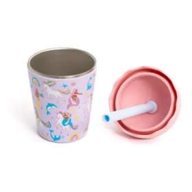 Mermaid Unicorn Smoothie Cup & Straw 200ml