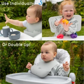 Double Up Bibs Set- Grey