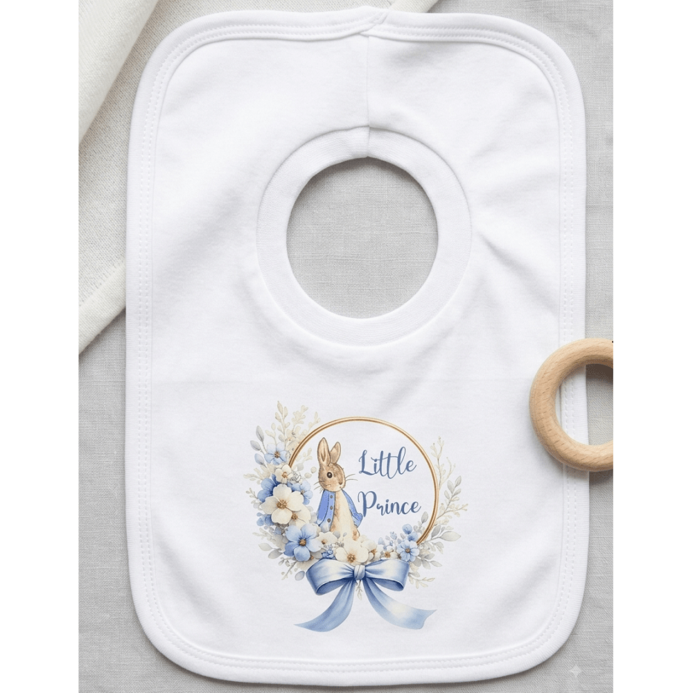 Little Prince Blue Rabbit Over Head Bib Little Prince Blue Rabbit Over Head Bib