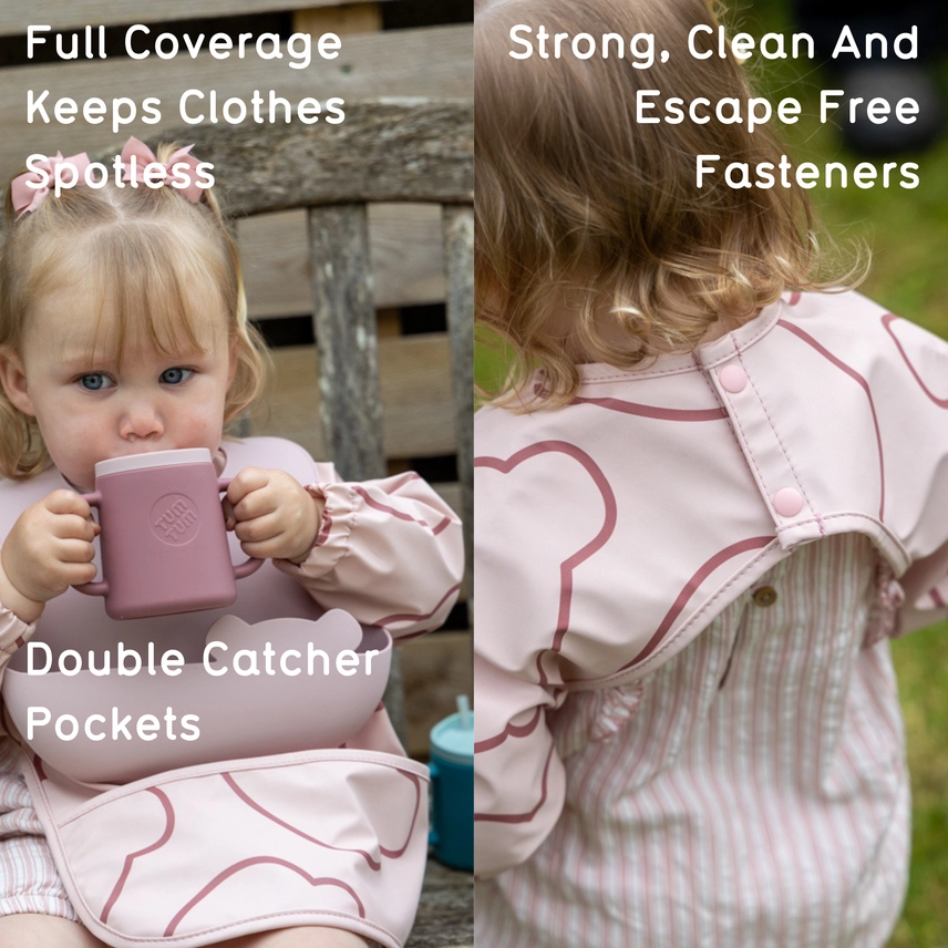 Double Up Bibs Set- Pink Double Up Bibs Set- Pink
