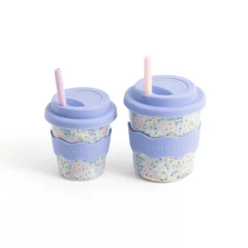 Blue Floral Chino Cup 8oz (Straw Included)