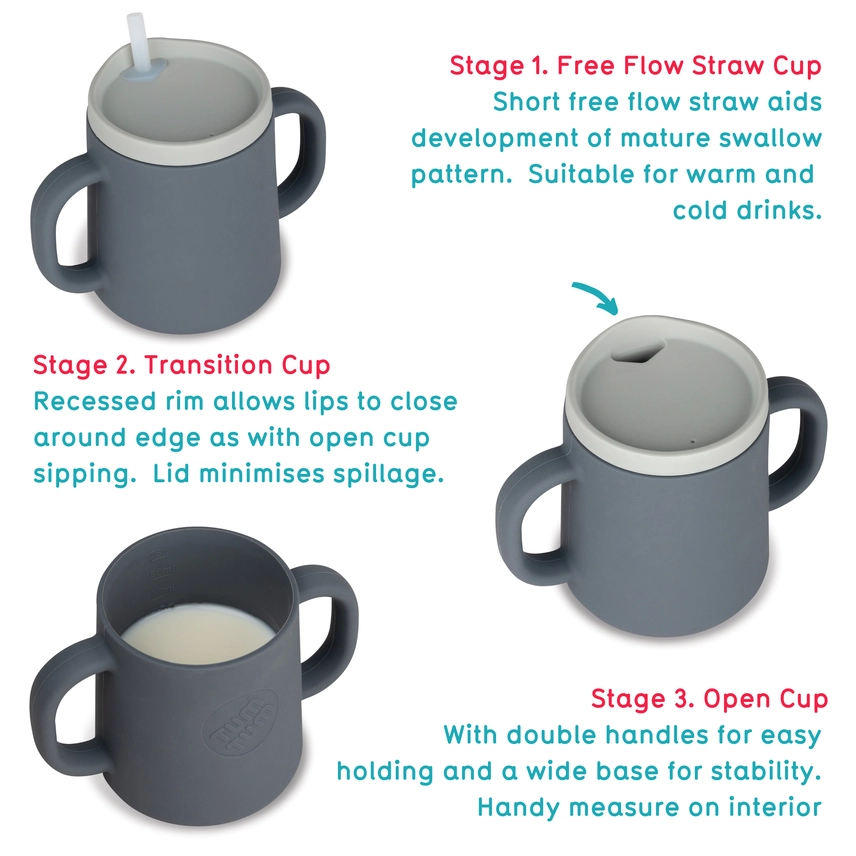 3 Way Trainer Cup 180ml- Grey 3 Way Trainer Cup 180ml- Grey