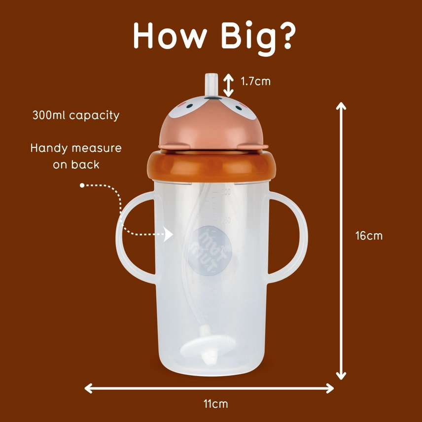 Tall Tippy Up Sippy Cup- Fergus Fox- 300ml Tall Tippy Up Sippy Cup- Fergus Fox- 300ml